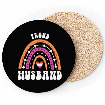 Discover Proud Husband Lesbian Pride Rainbow Coasters