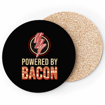 Discover Powered By Bacon For Bacon Lover Coasters