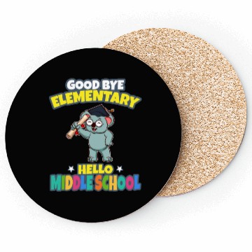 Discover Good Bye Elementary Hello Middle School Graduation Coasters