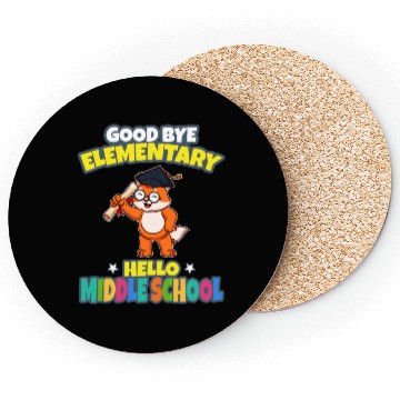 Discover Good Bye Elementary Hello Middle School Graduation Coasters