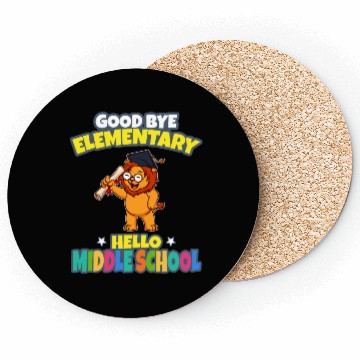 Discover Good Bye Elementary Hello Middle School Graduation Coasters