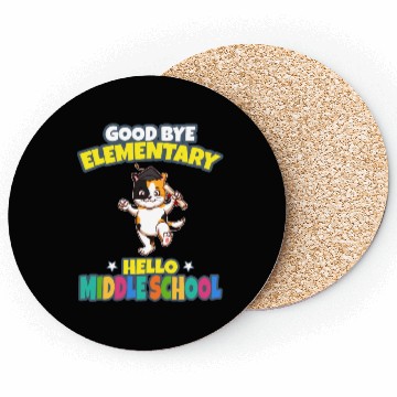 Discover Good Bye Elementary Hello Middle School Graduation Coasters