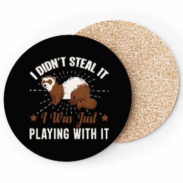 Discover Ferret Make Me Happy Pet Owner Lifetsyle Gift Idea Coasters
