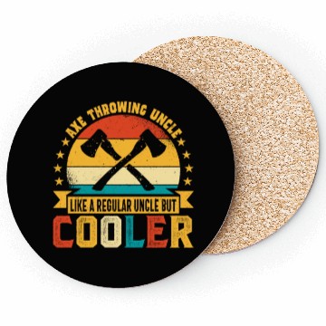 Discover Retro Axe Throwing Uncle - Like a Regular Uncle Coasters