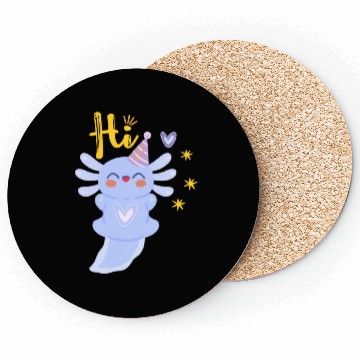 Discover Baby Axolotl Art - 3 Coasters