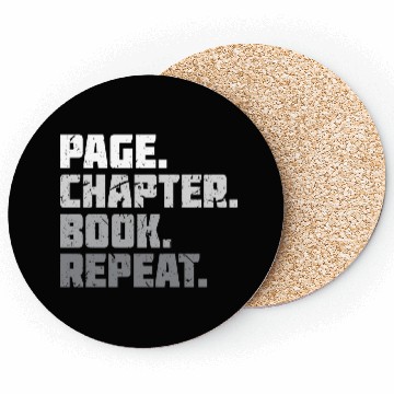 Discover Page Chapter Book Lover Reading Coasters