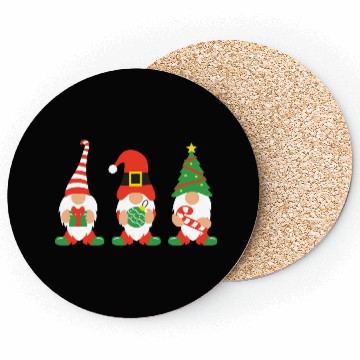 Discover Christmas Gnomes with candy cane, gift Coasters