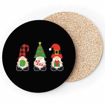 Discover Christmas Gnomes with candy cane, gift Coasters