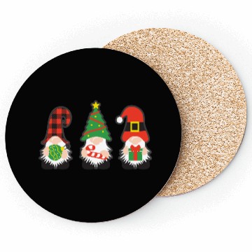 Discover Christmas Gnomes with candy cane, gift Coasters
