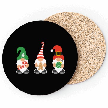 Discover Christmas Gnomes with candy cane, gift Coasters