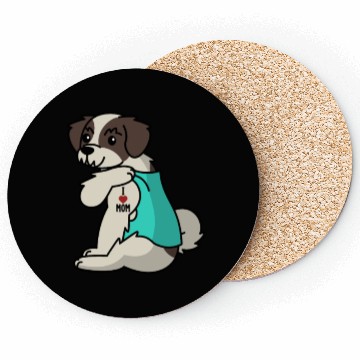 Discover I Love Mom Tattoo Shih Tzu Coasters