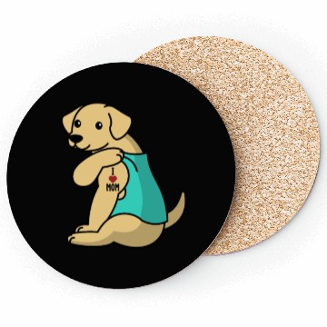 Discover I Love Mom Tattoo Labrador Coasters