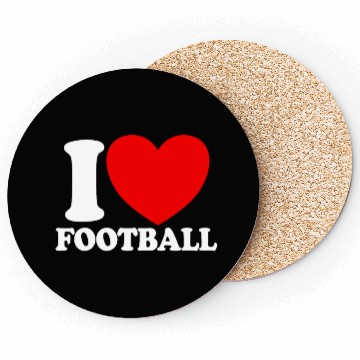 Discover I Love Football Red Heart Football Lover Football Coasters