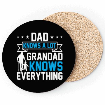 Discover Dad Knows A Lot Grandad Knows Everything Coasters