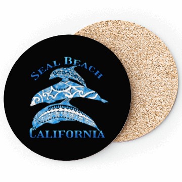 Discover Seal Beach California Vacation Tribal Dolphins Coasters