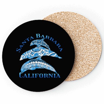 Discover Santa Barbara California Vacation Tribal Dolphins Coasters