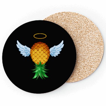 Discover Cute Swinger Upside Down Pineapple Angel Wings Coasters