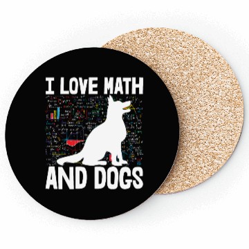 Discover I Love Math & Dogs Coasters