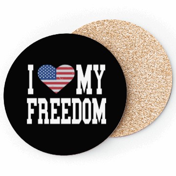 Discover Patriotic American Flag I Heart Freedom, I Love Coasters