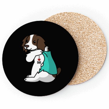 Discover I Love Dad English Springer Spaniel Coasters