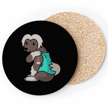 Discover I Love Dad Chinese Crested Coasters