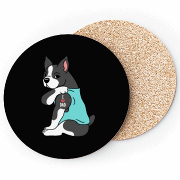 Discover I Love Dad Boston Terrier Coasters