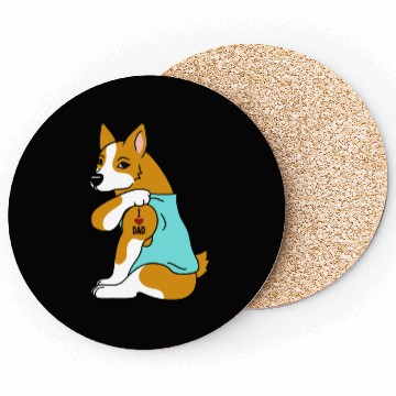 Discover I Love Dad Corgi Coasters