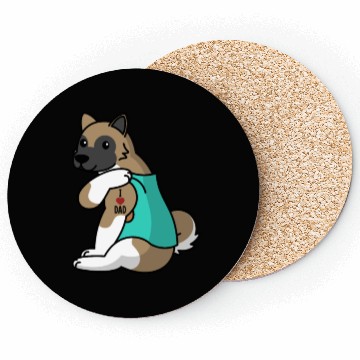 Discover I Love Dad Akita Coasters