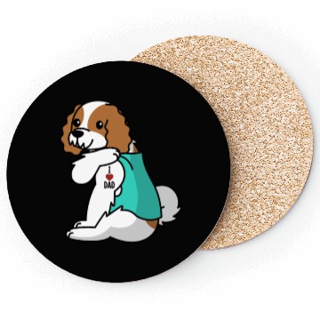Discover I Love Dad Cavalier King Charles Spaniel Coasters
