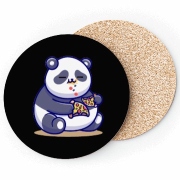 Discover Panda eating a Pizza Coasters