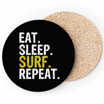 Discover Eat Sleep Surf Repeat Surfing Gift Coasters