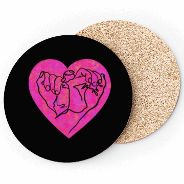 Discover Hands gesture in heart shape girly Coasters