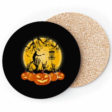 Discover Disc Golf Pumpkin Coasters Halloween