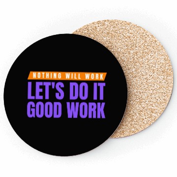 Discover Black and Yellow Simple Quotes Let's Do It Coasters