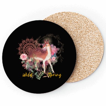 Discover Sweet Deer In Wild Spring - 9 Coasters