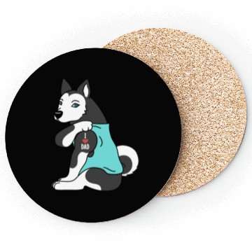 Discover I Love Dad Husky Coasters