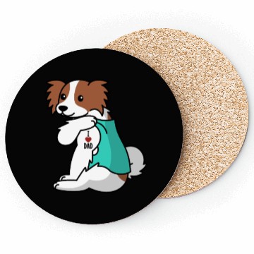 Discover I Love Dad Papillon Coasters