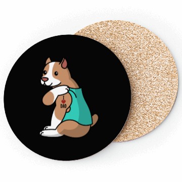 Discover I Love Dad Pit Bull Coasters
