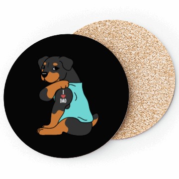 Discover I Love Dad Rottweiler Coasters