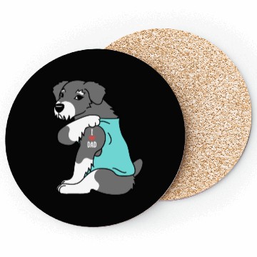 Discover I Love Dad Schnauzer Coasters