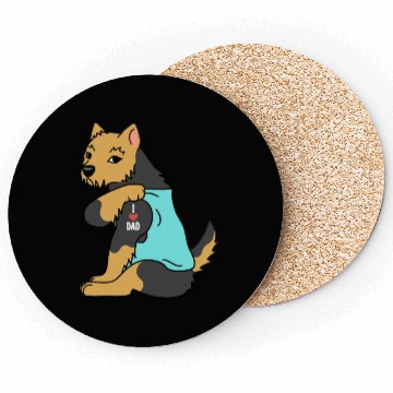 Discover I Love Dad Yorkshire Terrier Coasters