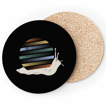 Discover Retro Snail Shell Biology Snail Lover Coasters