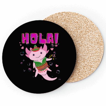 Discover Hola Cute Axolotl - 15 Coasters
