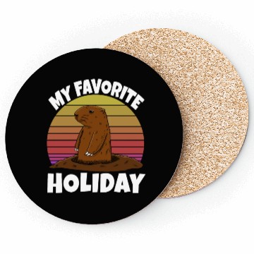 Discover My Favourite Holiday Groundhog Coasters