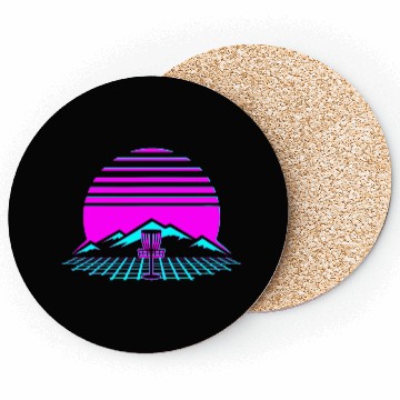 Discover Disc Golf Retro Vintage 80s Style Coasters
