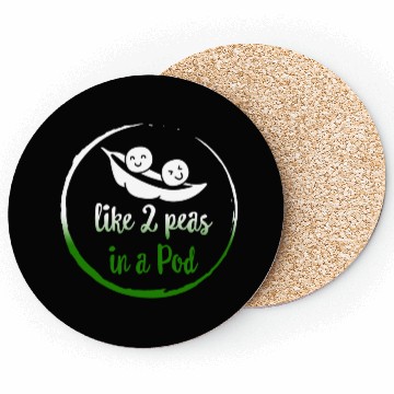 Discover Peas Vegetable Coasters, Like 2 Peas In Pod,