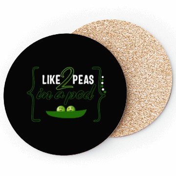 Discover Peas Vegetable Coasters, Like 2 Peas In Pod,
