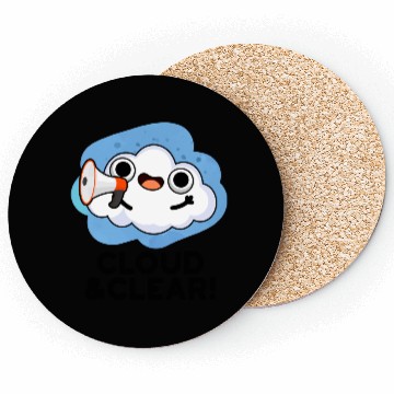 Discover Cloud And Clear Funny Weather Pun Coasters