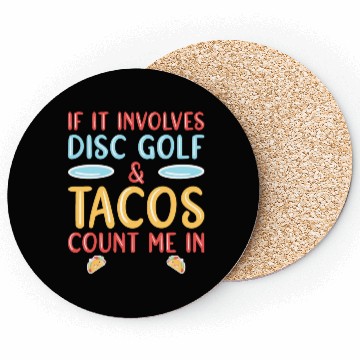 Discover Disc Golf & Tacos Disc Golfer Coasters
