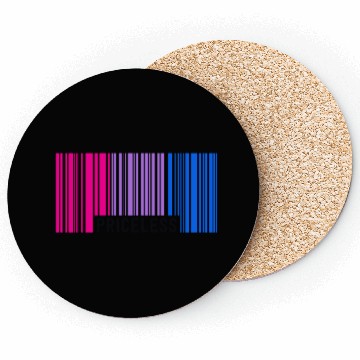 Discover Priceless Bisexual Pride Barcode Subtle Bi Flag Coasters